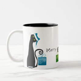 Taza del gato de Santa