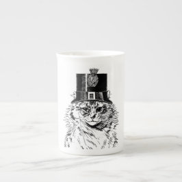 Taza del gato de Steampunk, gatito en sombrero de