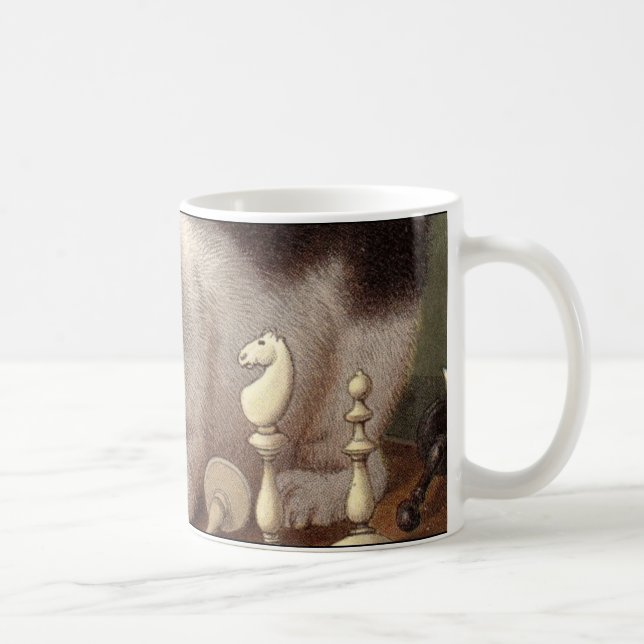 Taza del gato del ajedrez (Derecha)