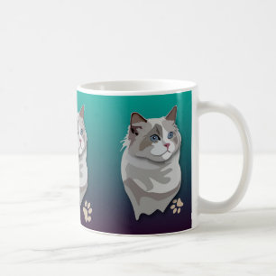 Taza del gato del gatito de Ragdoll