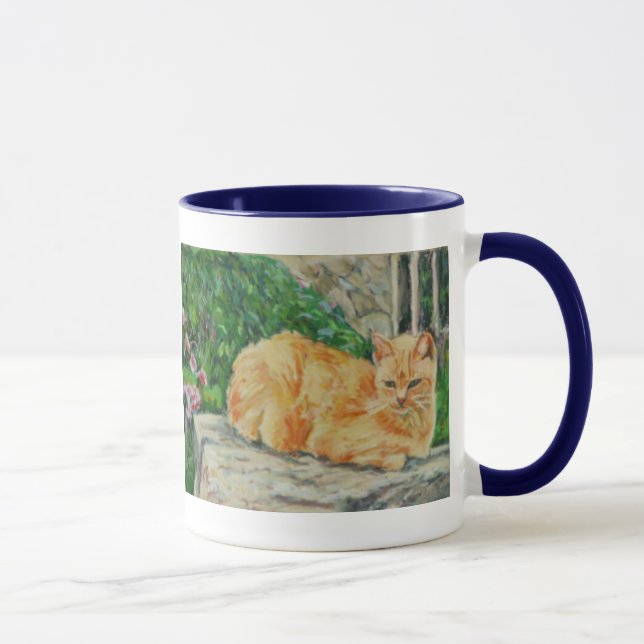 Taza del gato del jengibre (Derecha)