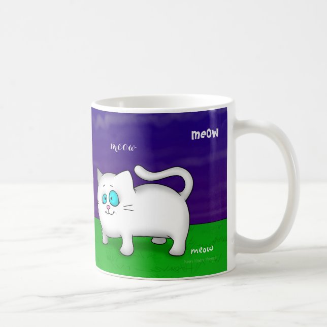 Taza del gato del maullido (Derecha)