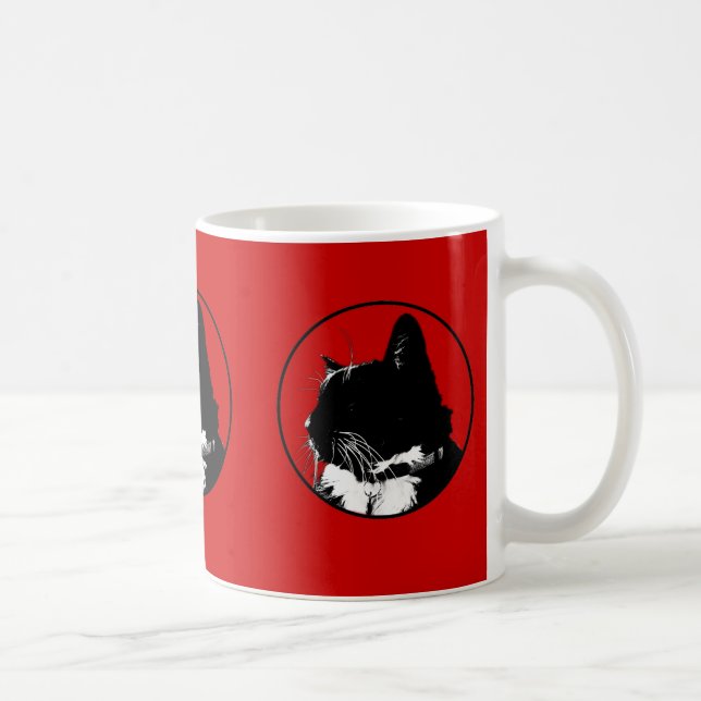 Taza del gato del smoking (Derecha)