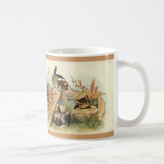 Taza del gato del vintage (Derecha)