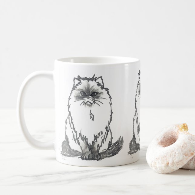 Taza del gato persa de Nicole Janes (Con donut)