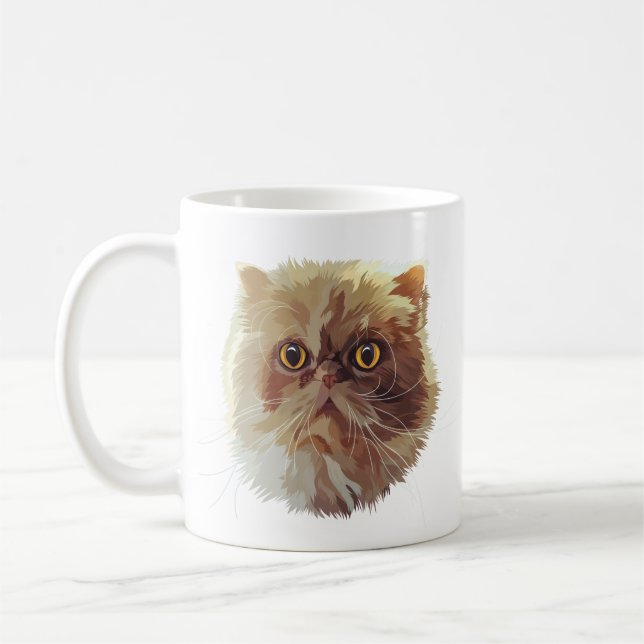 Taza del gato persa - gato anaranjado (Izquierda)