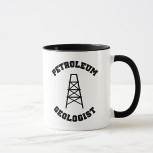 Taza del geólogo de petróleo