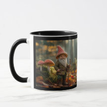 Taza del gnomo del bosque y hongo mágico