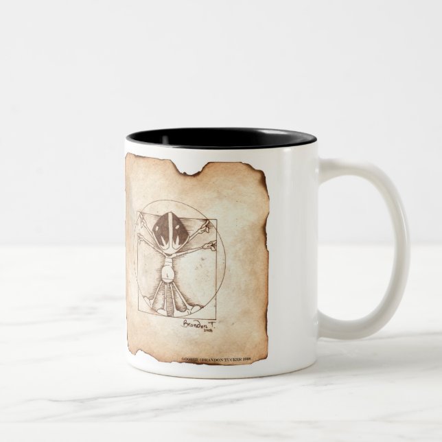 Taza del Goober de Vitruvian (Derecha)