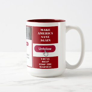 Taza del gorjeo del triunfo de Unfollow