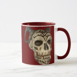 Taza del gótico del cráneo del demonio