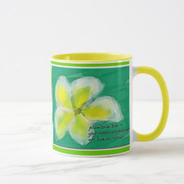 Taza del Haiku del árbol del Plumeria