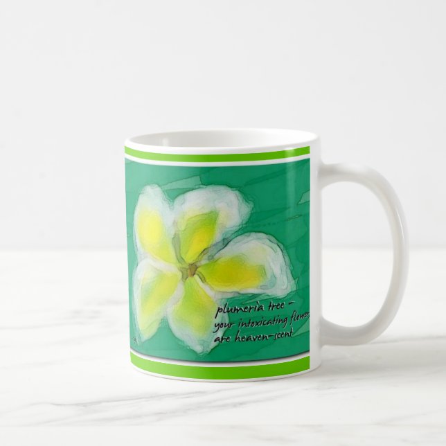 Taza del Haiku del árbol del Plumeria (Derecha)