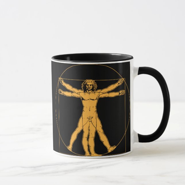 Taza del hombre de da Vinci Vitruvian (Derecha)
