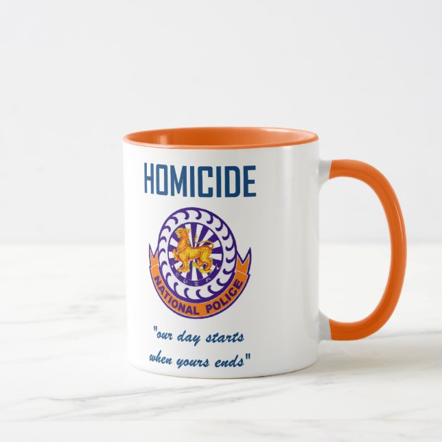 Taza del homicidio de la policía nacional (Derecha)