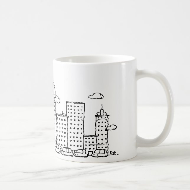 Taza del horizonte del dibujo animado de la música (Derecha)