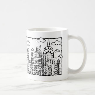 Taza del horizonte del dibujo animado de New York