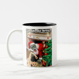 Taza del horror del navidad del zombi