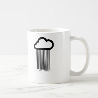 Taza del ilustracion de la nube del código de