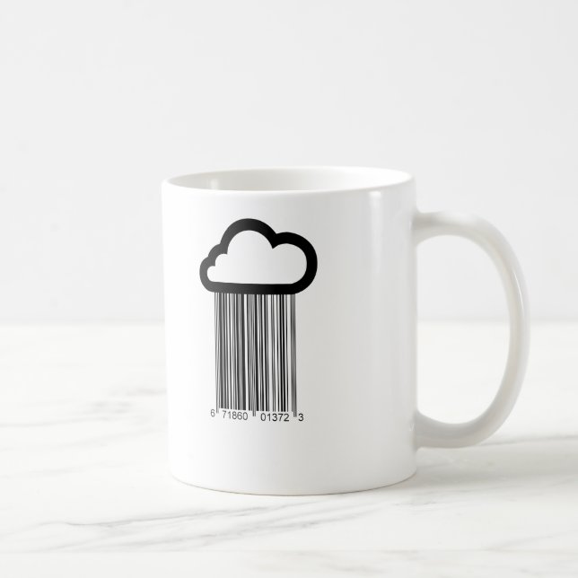 Taza del ilustracion de la nube del código de (Derecha)