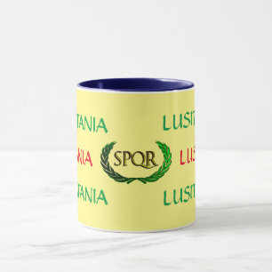 Taza del imperio romano del Lusitania SPQR