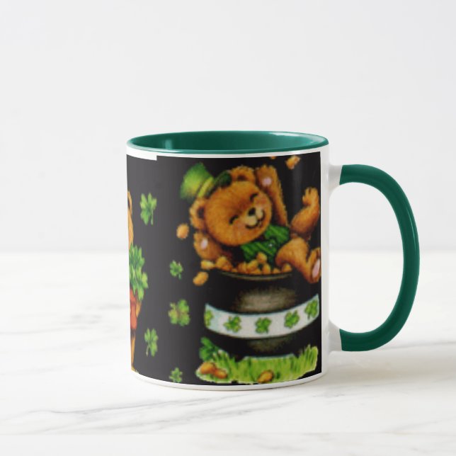 Taza del irlandés del oso de peluche (Derecha)