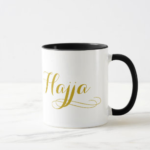 Taza del jadye para las mujeres con la palabra