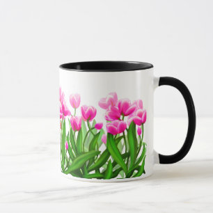 Taza del jardín del tulipán de la primavera