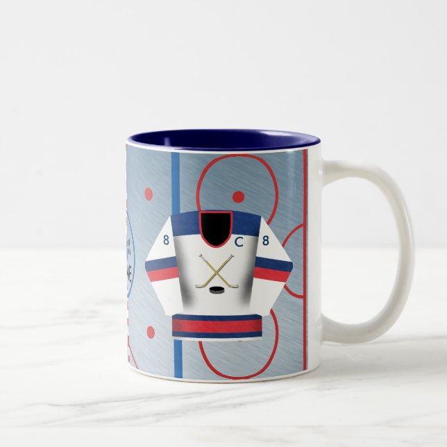 Taza del jersey de equipo de hockey del hielo (Derecha)