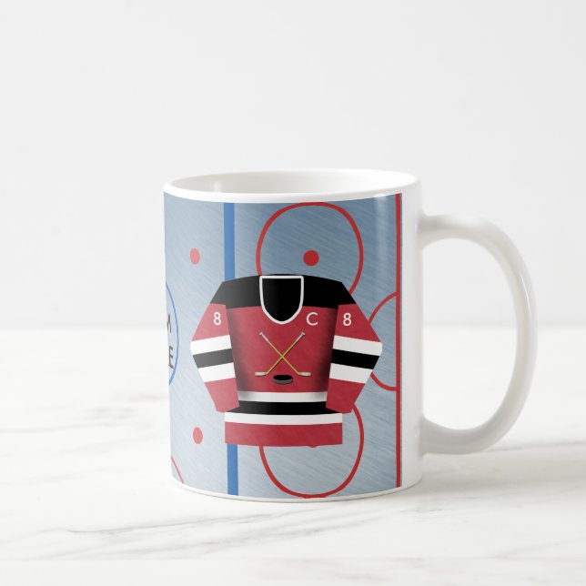 Taza del jersey de equipo de hockey del hielo (Derecha)