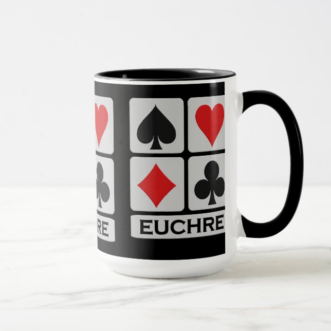 Taza del jugador del Euchre - elija el estilo y el (Derecha)