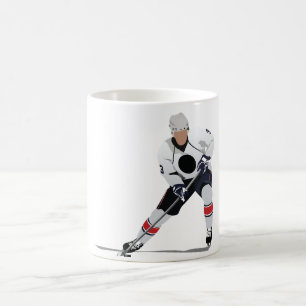 Taza del jugador del hockey sobre hielo