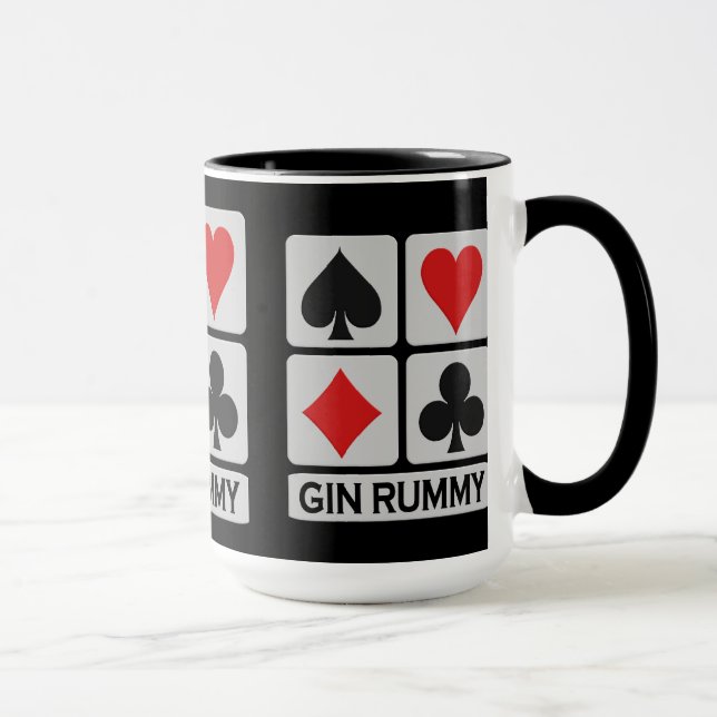Taza del jugador del Rummy de ginebra - elija el (Derecha)