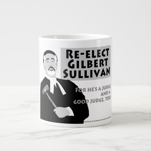 Taza del jumbo de Gilbert Sullivan (Frente)