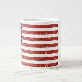 Taza del jumbo de la bandera americana del estilo