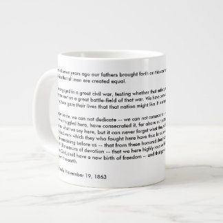 Taza del jumbo de la dirección de Gettysburg