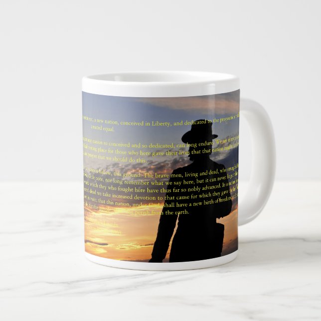 Taza del jumbo de la puesta del sol II de (Derecha)