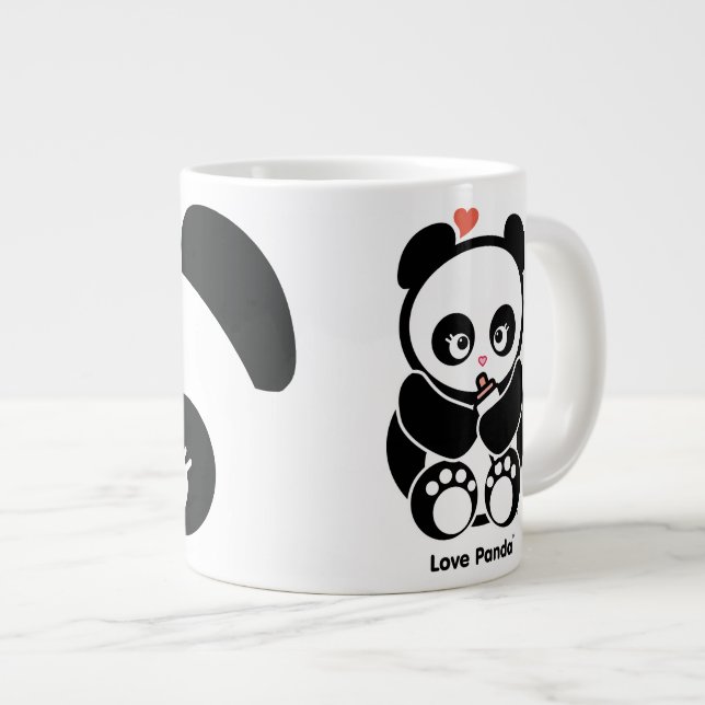 Taza del jumbo de Panda® del amor (Derecha)