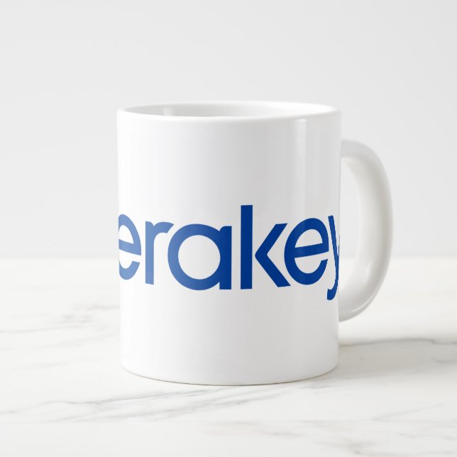 Taza del jumbo del logotipo de Merakey (Derecha)