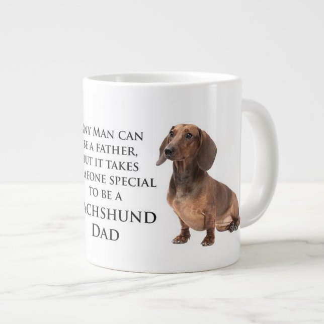 Taza del jumbo del papá del Dachshund (Derecha)