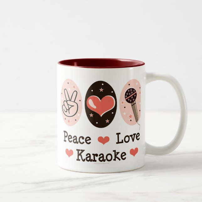 Taza del Karaoke del amor de la paz (Derecha)