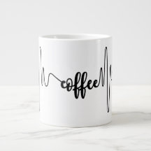 Taza del latido del corazón del café