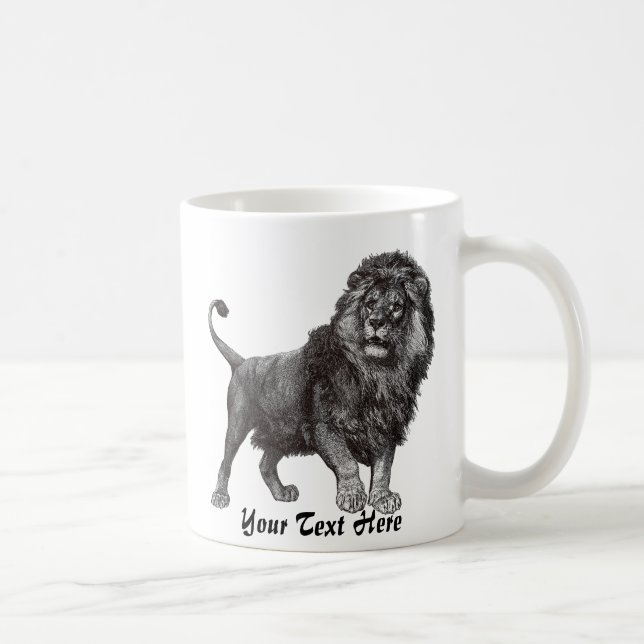Taza del león del vintage (Derecha)