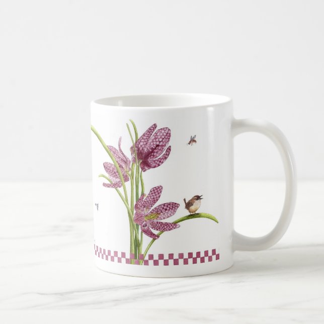 Taza del lirio a cuadros (Derecha)