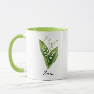 Taza del lirio de mayo de cumpleaños