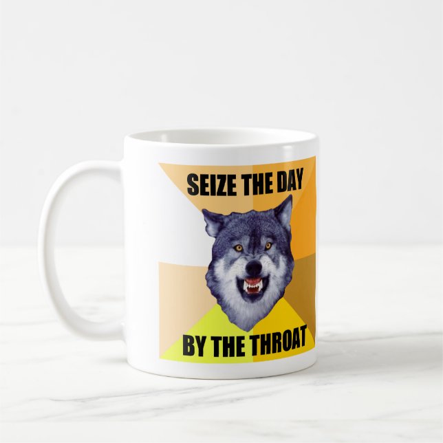 Taza del lobo del valor (con dos imágenes) (Izquierda)