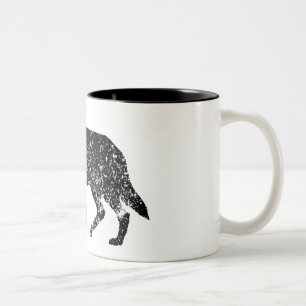 taza del lobo del Vintage-estilo