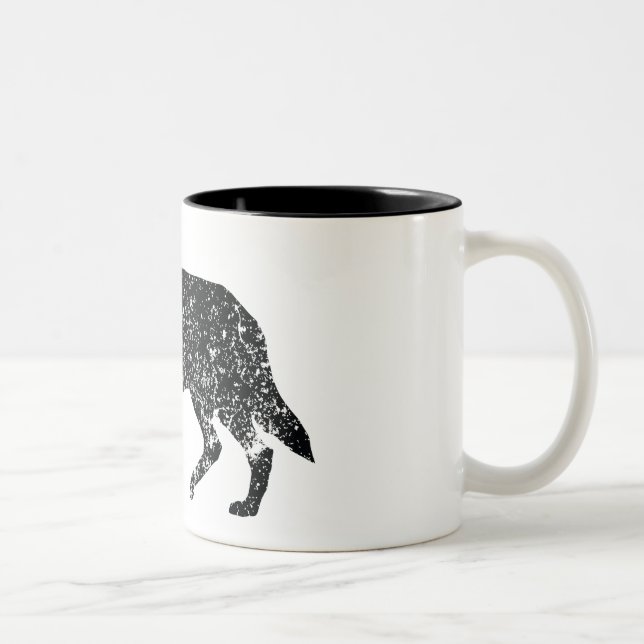 taza del lobo del Vintage-estilo (Derecha)