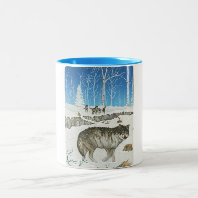 Taza del lobo solitario de Snowland (Centro)