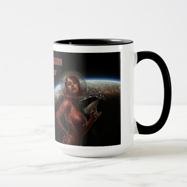 Taza del logotipo 15oz del espacio de GSO (Derecha)